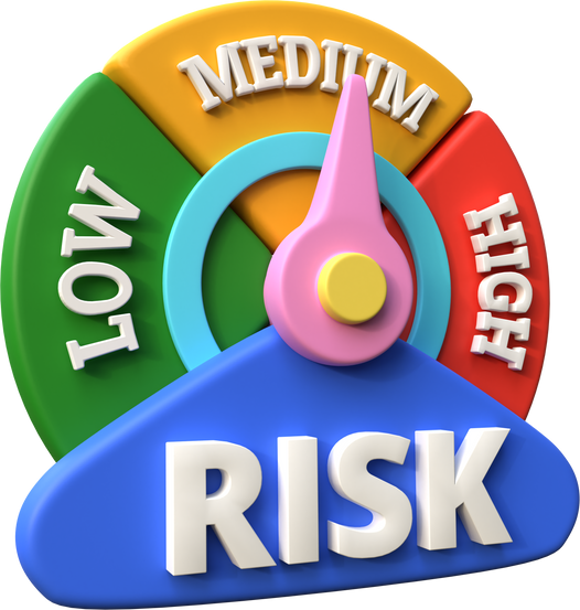 3D Investment Risk Illustration